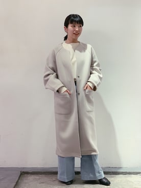 「Johnbull（ジョンブル）のアイテム（その他アウター）」を使った、hanaeさん（レディース・155cm）の冬コーディネート