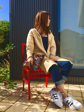 「スーパースター」｜「アイテム（オールインワン・サロペット）」を使った、buuさん（レディース・165cm）の秋コーディネート