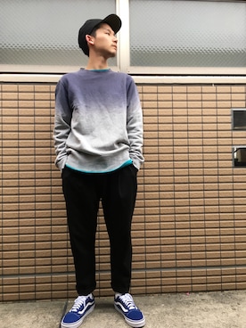 「Gramicci（グラミチ）のアイテム（キャップ）」を使った、stkさん（メンズ・169cm）の春コーディネート