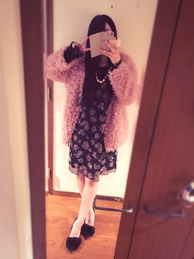 「黒×ピンク」｜「アイテム（ワンピース/ドレス）」を使った、Hibiki💍👗🥂さん（レディース・164cm）の春コーディネート