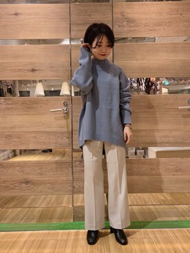 「LOWRYS FARM（ローリーズファーム）のストレッチヒールブーツ　851418（ブーツ）」を使った、めめさん（レディース・151cm）の秋コーディネート