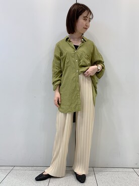 「LOWRYS FARM（ローリーズファーム）のメッシュフラットシューズ　864880（パンプス）」を使った、めめさん（レディース・151cm）の春コーディネート