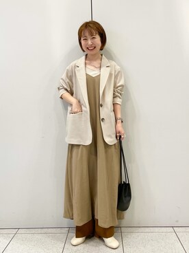 「LOWRYS FARM（ローリーズファーム）のオブリークバックベルトミュール　931774（サンダル）」を使った、めめさん（レディース・151cm）の春コーディネート