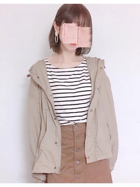 「kutir（クティール）のアイテム（マウンテンパーカー）」を使った、おとさん（レディース・154cm）の秋コーディネート