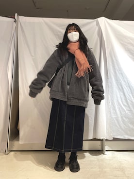「daily look」｜「アイテム（マウンテンパーカー）」を使った、qq.pickleさん（レディース・158cm）の春コーディネート