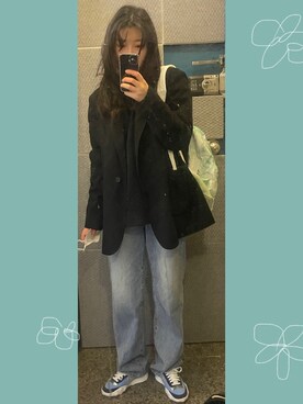 「8seconds（エイトセカンズ）のアイテム（ジャケット/アウター）」を使った、qq.pickleさん（レディース・158cm）の春コーディネート