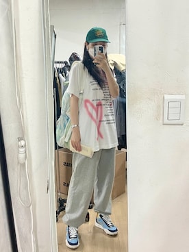 「XERO（ゼロ）のアイテム」を使った、qq.pickleさん（レディース・158cm）の夏コーディネート