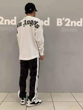 「バックロゴ」｜minamiさん（メンズ・173cm）の冬コーディネート