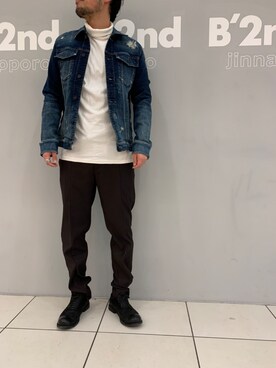 「surt（サート）のアイテム（ブルゾン）」を使った、minamiさん（メンズ・173cm）の冬コーディネート
