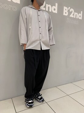 「OURET（オーレット）のアイテム（トップス）」を使った、minamiさん（メンズ・173cm）の夏コーディネート