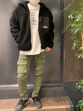 「HIDNANDER（ヒドゥナンダー）のアイテム」を使った、minamiさん（メンズ・173cm）の冬コーディネート