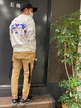 「HIDNANDER（ヒドゥナンダー）のアイテム」を使った、minamiさん（メンズ・173cm）の冬コーディネート