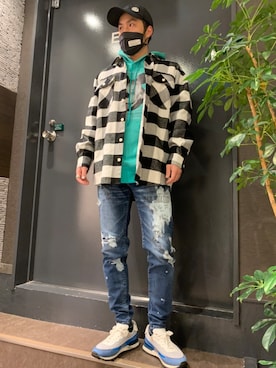 「HIDNANDER（ヒドゥナンダー）のアイテム」を使った、minamiさん（メンズ・173cm）の冬コーディネート