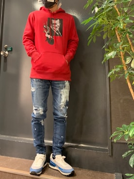 「HIDNANDER（ヒドゥナンダー）のアイテム」を使った、minamiさん（メンズ・173cm）の冬コーディネート