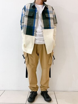 「BACKLASH（バックラッシュ）のアイテム（シューズ）」を使った、minamiさん（メンズ・173cm）の冬コーディネート