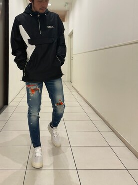 「Stepney Workers Club（ステファニーワーカーズクラブ）のアイテム」を使った、minamiさん（メンズ・173cm）の春コーディネート