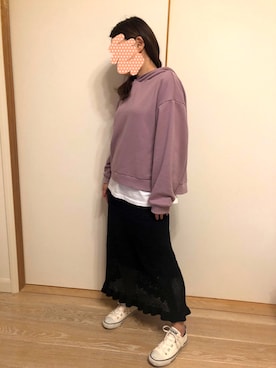 「reca（レカ）のアイテム（パーカー）」を使った、haaaachanさん（レディース・150cm）の春コーディネート