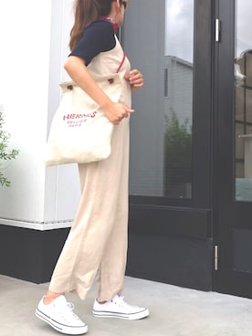 「A part by（アパートバイ）のアイテム（サロペット/オーバーオール）」を使った、Jurinaaaさん（レディース・162cm）の夏コーディネート