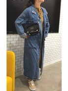 Ameri（アメリ）の「DENIM WORK LONG COAT（デニムジャケット）」 - WEAR