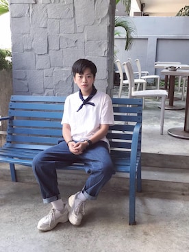 「NET（ネット）のアイテム（シューズ）」を使った、Joe Suさん（メンズ・156cm）の秋コーディネート
