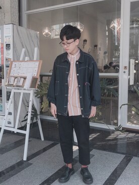 「menswear」｜「アイテム（その他シューズ）」を使った、Joe Suさん（メンズ・156cm）の冬コーディネート