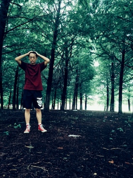 「OBEY（オベイ）のアイテム（パンツ）」を使った、大厦已经崩塌さん（メンズ・172cm）の秋コーディネート