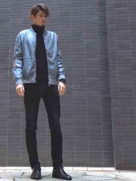 「VISARUNO（ビサルノ）のアイテム」を使った、KANTAさん（メンズ・187cm）の冬コーディネート