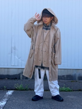 「BLUE BLUE（ブルーブルー）のアイテム（チノパンツ）」を使った、reo さん（メンズ・165cm）の春コーディネート