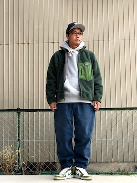 「NEWERA」｜「アイテム（その他アウター）」を使った、No.19さん（メンズ・171cm）の冬コーディネート