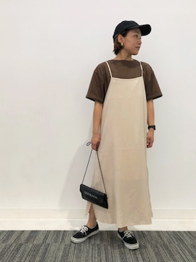 「OZOC（オゾック）のアイテム（キャップ）」を使った、OZOC_officialさん（レディース・160cm）の夏コーディネート