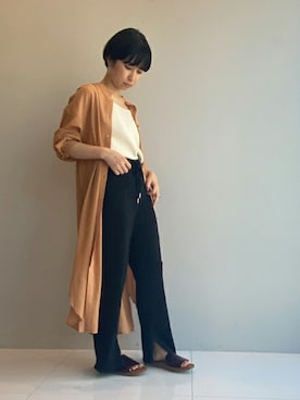 「OZOC（オゾック）のアイテム（タンクトップ）」を使った、OZOC_officialさん（レディース・148cm）の夏コーディネート