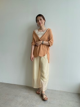 「OZOC（オゾック）のアイテム（タンクトップ）」を使った、OZOC_officialさん（レディース・160cm）の夏コーディネート