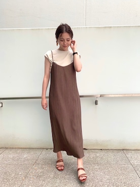 「OZOC（オゾック）のアイテム（ワンピース）」を使った、OZOC_officialさん（レディース・160cm）の夏コーディネート