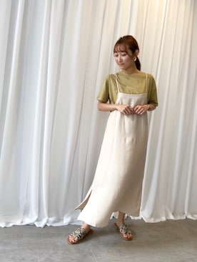 「OZOC（オゾック）のアイテム（ワンピース）」を使った、OZOC_officialさん（レディース・160cm）の夏コーディネート