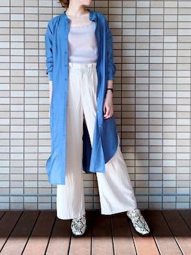 「OZOC（オゾック）のアイテム（シャツ/ブラウス）」を使った、OZOC_officialさん（レディース・167cm）の秋コーディネート