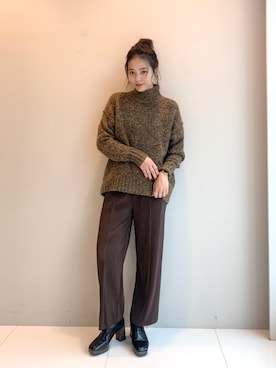 「OZOC（オゾック）のアイテム（ブーツ）」を使った、OZOC_officialさん（レディース・165cm）の秋コーディネート