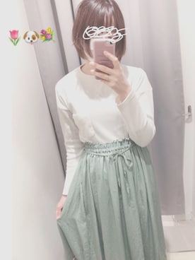 「ISOOK（アイスー）のアイテム（PC・スマホグッズ/家電）」を使った、あのね。さん（レディース・165cm）の春コーディネート