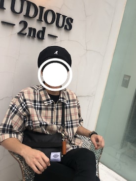 「Hanes」｜「アイテム（ハンチング/ベレー帽）」を使った、izuさん（メンズ・175cm）の夏コーディネート