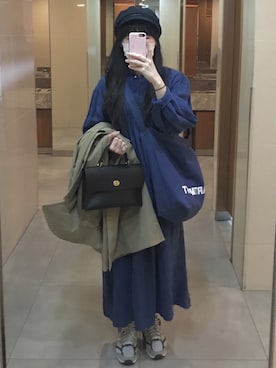 「韓国コーデ」｜「アイテム（キャスケット）」を使った、nanaさん（レディース・163cm）の春コーディネート