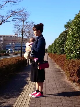 「お買い物」｜「アイテム（デニムジャケット）」を使った、Juriさん（レディース・154cm）の冬コーディネート