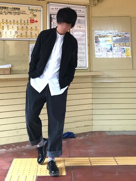 「UP START（アップスタート）のアイテム（ジャケット/アウター）」を使った、ようすさん（メンズ・176cm）の春コーディネート