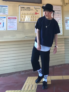 「unrelaxing（アンリラクシング）のアイテム（アクセサリー）」を使った、ようすさん（メンズ・176cm）の春コーディネート