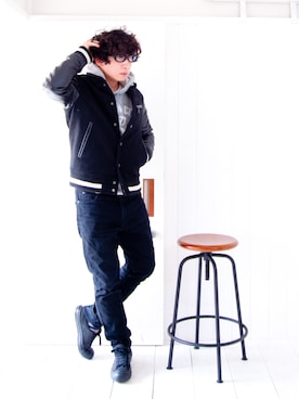 「CONVERSE（コンバース）のCONVERSE コンバース ジャック パーセル / JACK PURCEL（スニーカー）」を使った、えてるさん（メンズ・159cm）の冬コーディネート