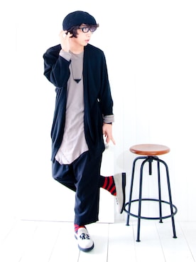 「MA_JULIUS(エムエーユリウス)のアイテム」を使った、えてるさん(メンズ・159cm)の春コーディネート