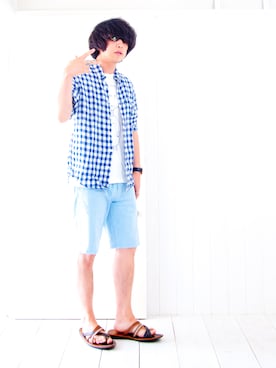 「SHIPS GENERAL SUPPLY（シップスジェネラルサプライ）のアイテム」を使った、えてるさん（メンズ・159cm）の夏コーディネート