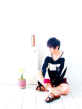 「BOYCOTT（ボイコット）のアイテム（シューズ）」を使った、えてるさん（メンズ・159cm）の秋コーディネート