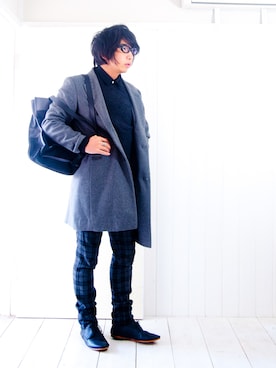 「STUDIOUS SELECT（ステュディオスセレクト）のアイテム（トップス）」を使った、えてるさん（メンズ・159cm）の秋コーディネート