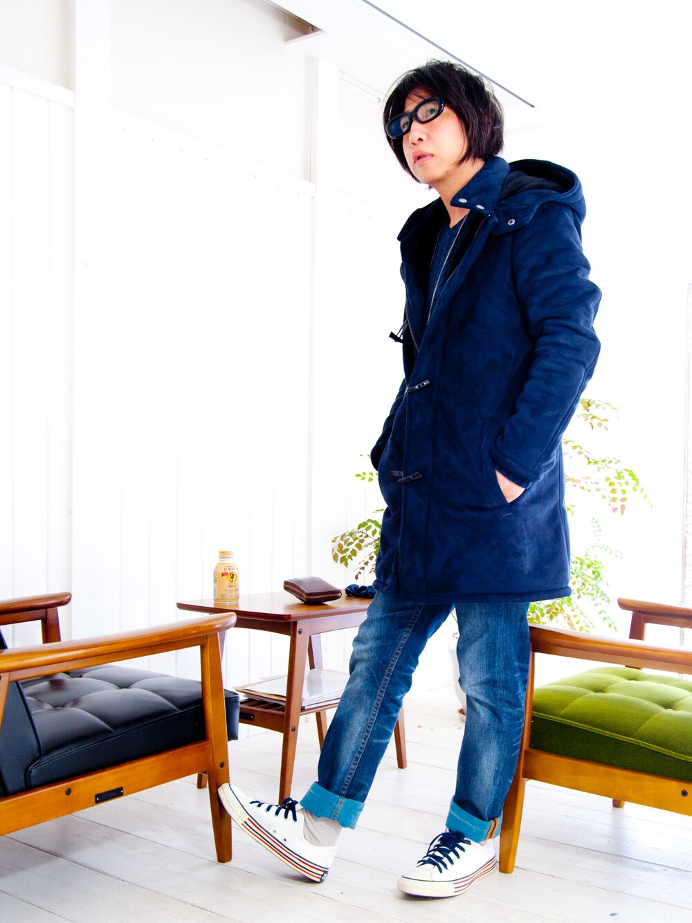 タカキューメンズ / TAKA-Q：MEN フェイクムートンダッフルコートを