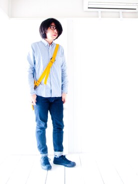 「CONVERSE（コンバース）のCONVERSE コンバース ジャック パーセル / JACK PURCEL（スニーカー）」を使った、えてるさん（メンズ・159cm）の春コーディネート