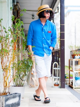 「Junghans（ユンハンス）のアイテム」を使った、えてるさん（メンズ・160cm）の夏コーディネート